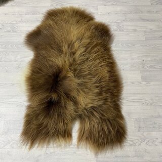 IJslander schapenvacht bruin wit 120x70cm L