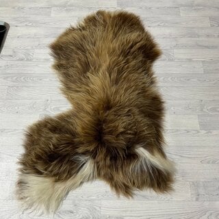 IJslander schapenvacht bruin wit 130x80cm XL-XXL