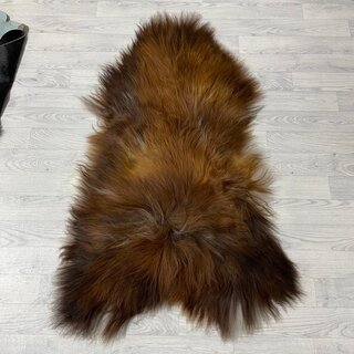 IJslander schapenvacht bruin wit 130x80cm XL-XXL