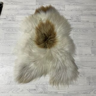 IJslander schapenvacht bruin wit 105x75cm M