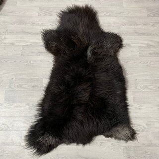 Schapenvacht bruin wit 120x70cm L