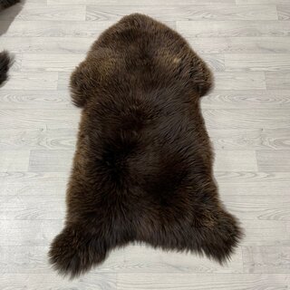 Schapenvacht bruin wit 115x70cm M