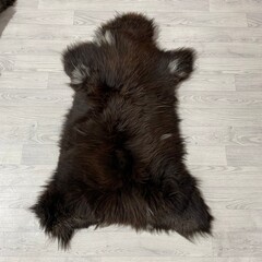 Schapenvacht bruin wit 115x80cm M