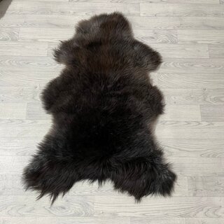 Schapenvacht bruin grijs wit 105x75cm M