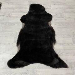 Schapenvacht bruin grijs 115x90cm M