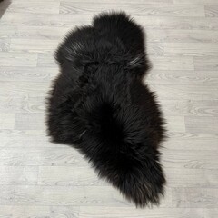 Schapenvacht bruin wit 110x65cm M