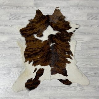 Kalfshuid tricolor bruin zwart wit 100x80cm
