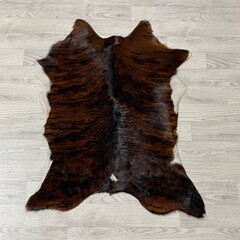 Kalfshuid tricolor bruin zwart wit 100x80cm