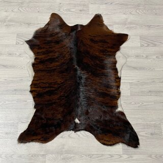 Kalfshuid tricolor bruin zwart wit 100x80cm