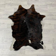 Kalfshuid tricolor bruin zwart wit 100x65cm