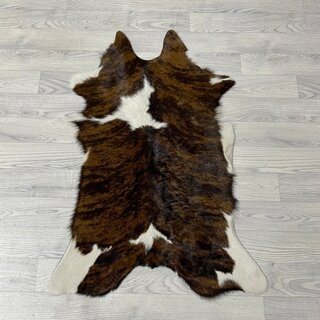 Kalfshuid tricolor bruin zwart wit 100x70cm