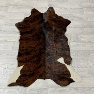 Kalfshuid tricolor bruin zwart wit 100x75cm