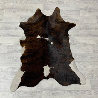 Kalfshuid tricolor bruin zwart wit 100x80cm
