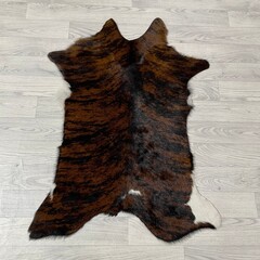 Kalfshuid tricolor bruin zwart wit 100x70cm