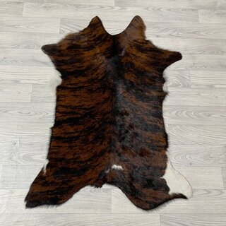 Kalfshuid tricolor bruin zwart wit 100x70cm