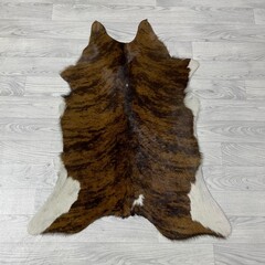 Kalfshuid tricolor bruin zwart wit 100x75cm
