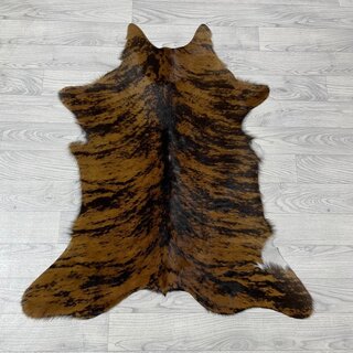 Kalfshuid tricolor bruin zwart wit 100x85cm