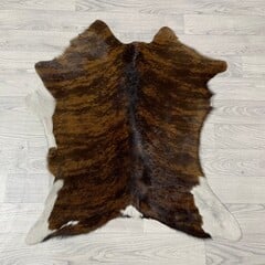 Kalfshuid tricolor bruin zwart wit 85x75cm