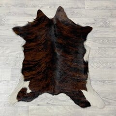 Kalfshuid tricolor bruin zwart wit 90x75cm