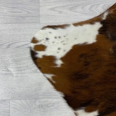 Koeienhuid tricolor bruin zwart wit Normandiër 225x205cm M/L