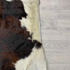 Koeienhuid tricolor bruin zwart wit Normandiër 225x215cm M/L