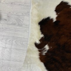 Koeienhuid tricolor bruin zwart wit Normandiër 225x215cm M/L