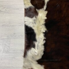 Koeienhuid tricolor bruin zwart wit Normandiër 225x210cm M/L