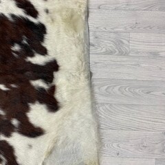 Koeienhuid tricolor bruin zwart wit Normandiër 220x205cm M/L