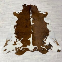 Koeienhuid tricolor bruin zwart wit Normandiër 230x205cm M/L