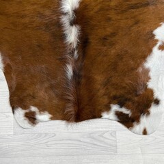 Koeienhuid tricolor bruin zwart wit Normandiër 230x205cm M/L
