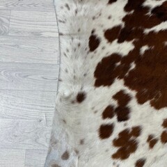 Koeienhuid tricolor bruin zwart wit Normandiër 225x185cm M/L