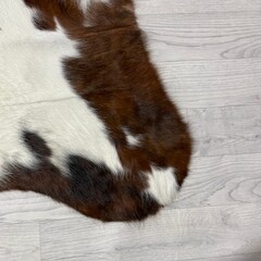 Koeienhuid tricolor bruin zwart wit Normandiër 225x205cm M/L