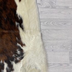 Koeienhuid tricolor bruin zwart wit Normandiër 230x210cm M/L