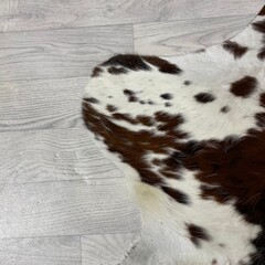 Koeienhuid tricolor bruin zwart wit Normandiër 225x210cm M/L