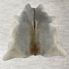 Koeienhuid grijs bruin creme wit 220x195cm M/L