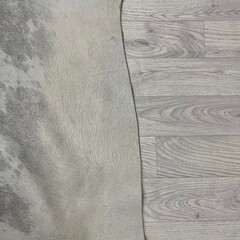 Koeienhuid grijs wit 235x210cm XL