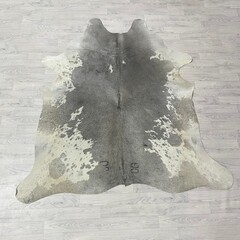 Koeienhuid grijs creme wit 215x200cm M/L