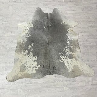 Koeienhuid grijs creme wit 215x200cm M/L