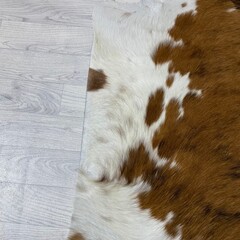 Koeienhuid tricolor bruin zwart wit Normandiër 210x195cm M/L