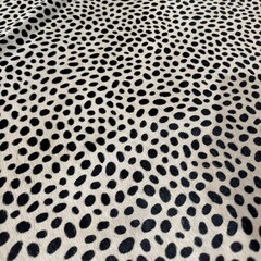 Koeienhuid cheetahprint offwhite 200x180cm