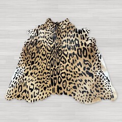 Koeienhuid jaguarprint beige grote vlekken
