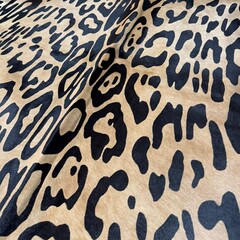 Koeienhuid jaguarprint beige grote vlekken