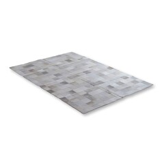 Koeienhuid patchwork vloerkleed grijs 180x120cm