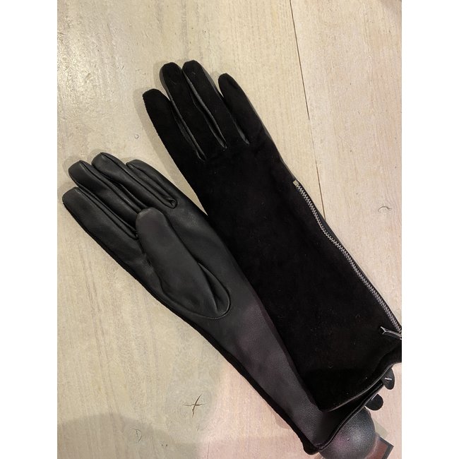 Pieces PCKip long leather/suede glove