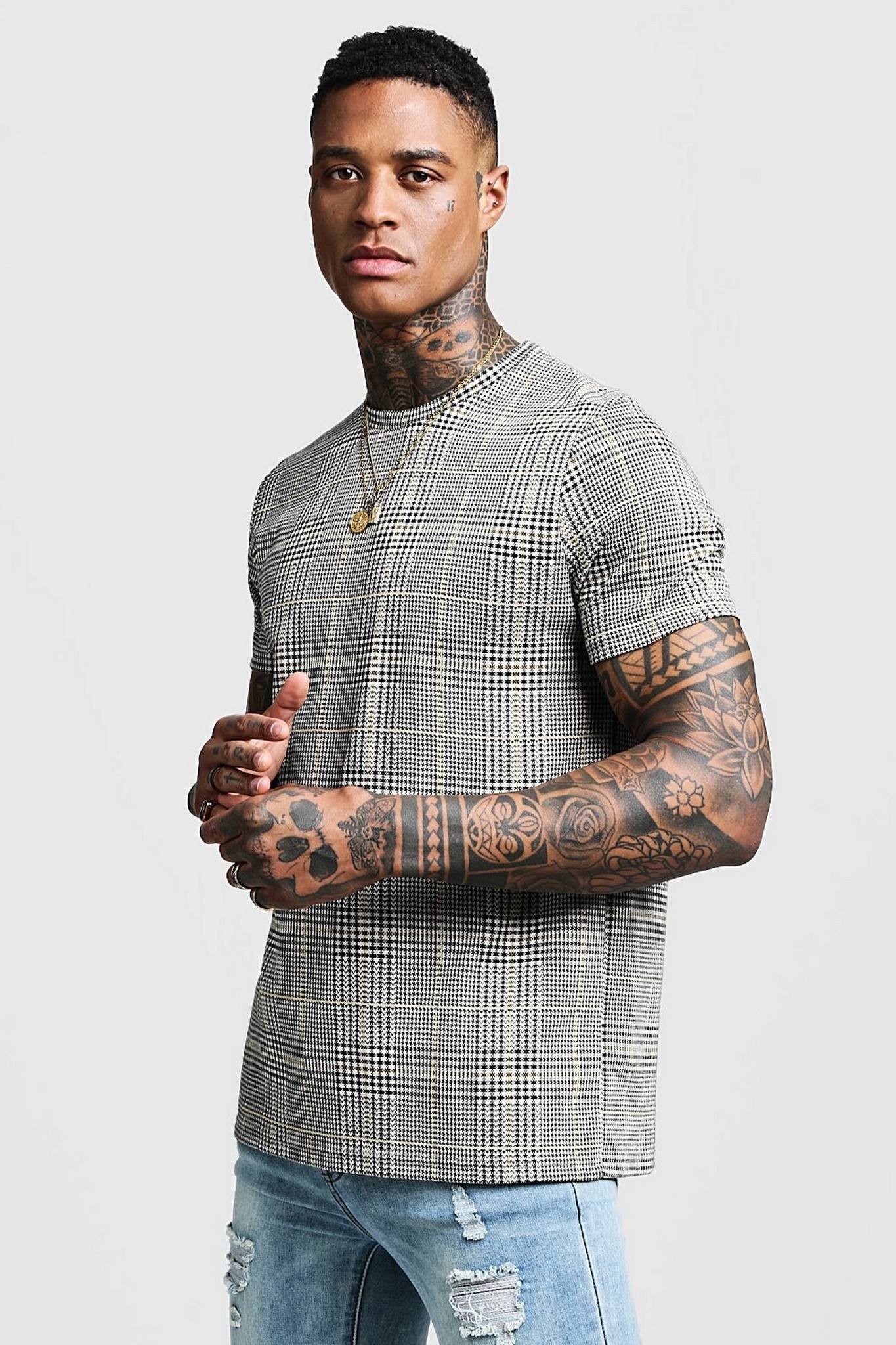 Puma Houndstooth Check T-Shirt Puma Houndstooth Check T-Shirt