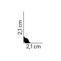 Mardom Decor Afgeronde vloerplint MD001 – 21 x 21 mm, lengte 2 meter