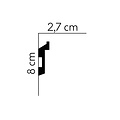 Mardom Decor Skirting MD024 LED  (80 x 27 mm), length 2 m