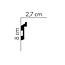 Mardom Decor Skirting MD024 LED  (80 x 27 mm), length 2 m