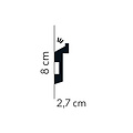 Mardom Decor Skirting MD024 LED  (80 x 27 mm), length 2 m