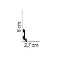 Mardom Decor Skirting MD024 LED  (80 x 27 mm), length 2 m